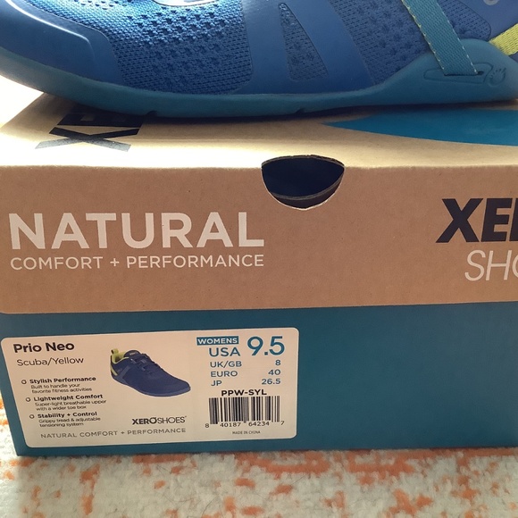 XERO SHOES Women’s Prio Neo Size 9.5 Scuba/Yellow - Picture 3 of 6